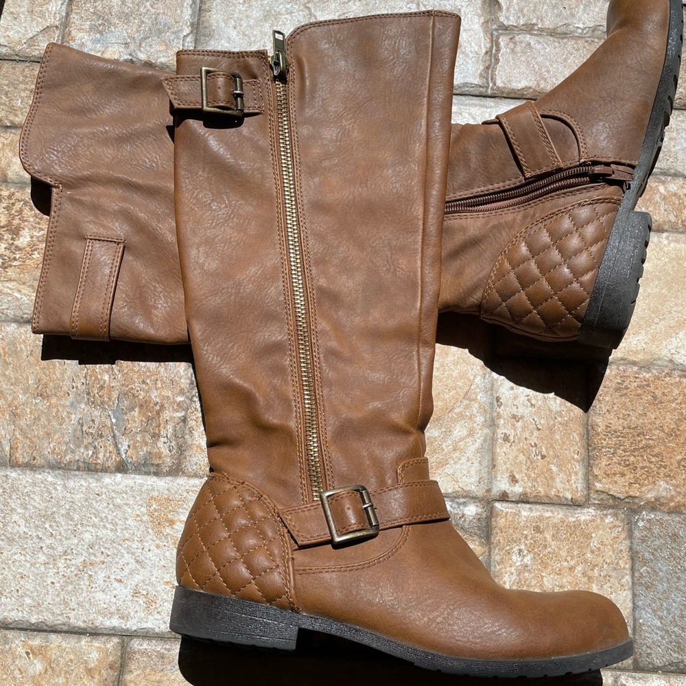 Material Girl Riding-Style Boots